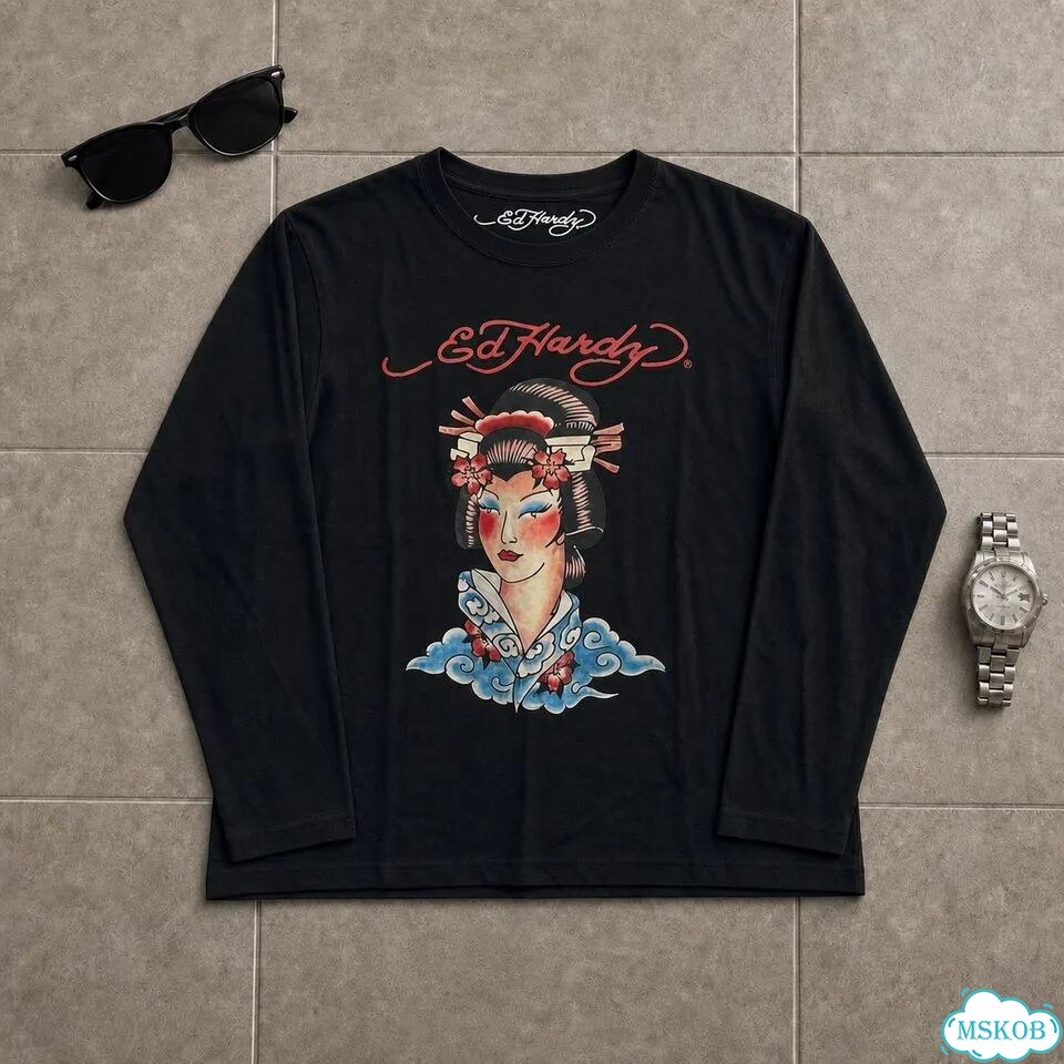 Лонгслив Ed Hardy Asian Lady редкий фото 1