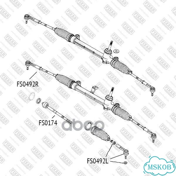 Наконечник рулевой тяги opel Corsa 05-fiat фото 3