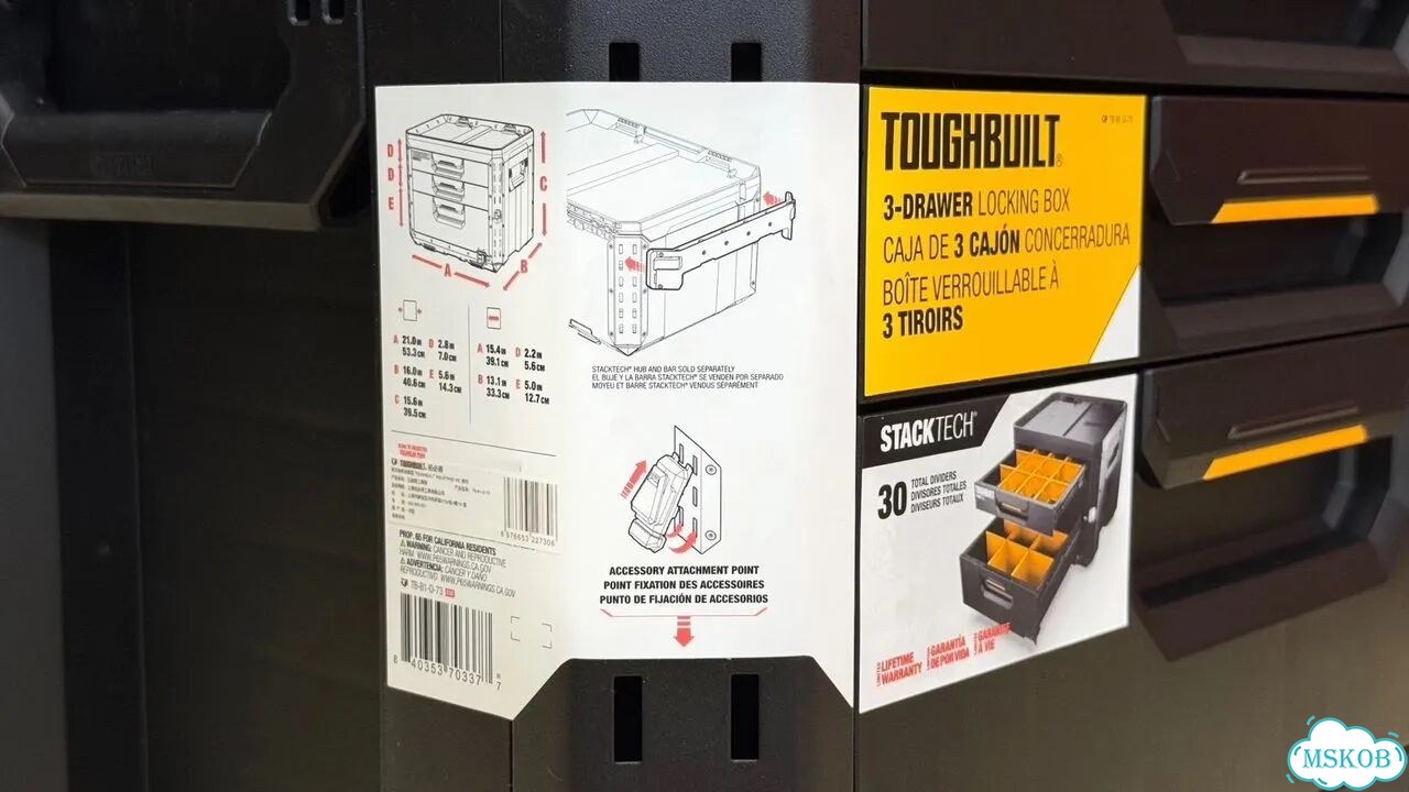 Ящик комод на 3 секции toughbuilt TB-B1-D-73 фото 4