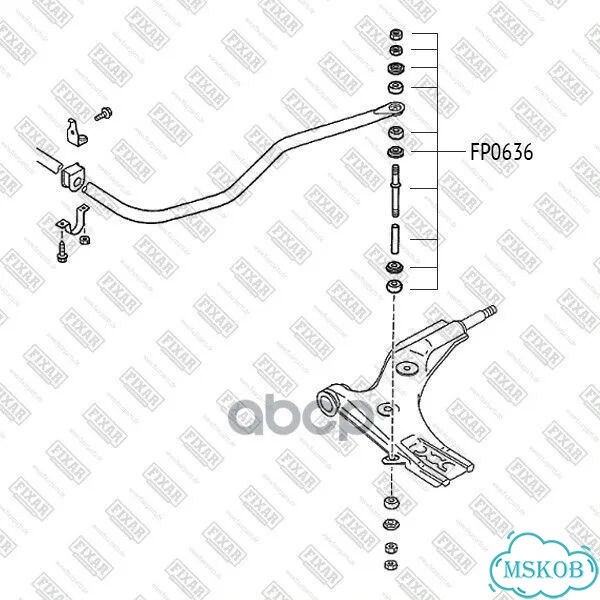 Тяга стабилизатора mazda 323 80- FP0636 fixar фото 3