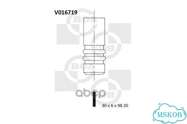 Клапан двигателя выпускной 30x6x98.4 audi A3 фото 1