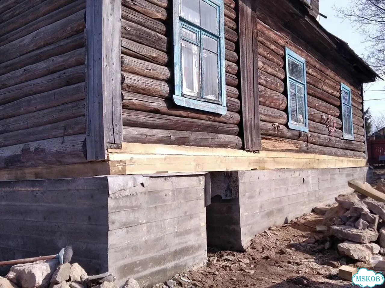 Ремонт домов. Замена венцов. Подъем дома фото 7