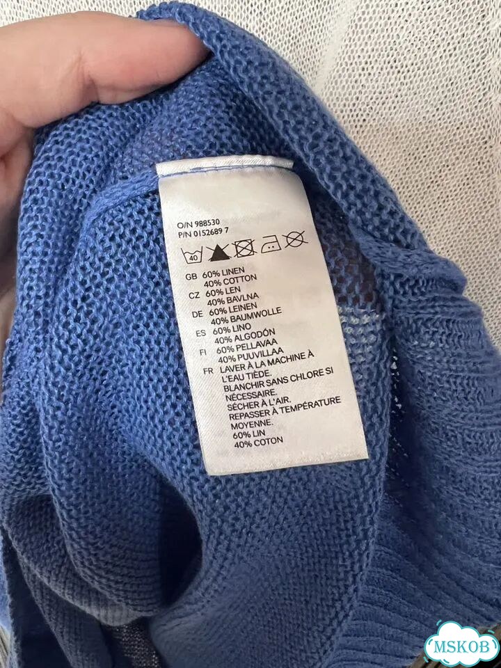 Кофта паутинка H&M, XL, лен хлопок фото 3