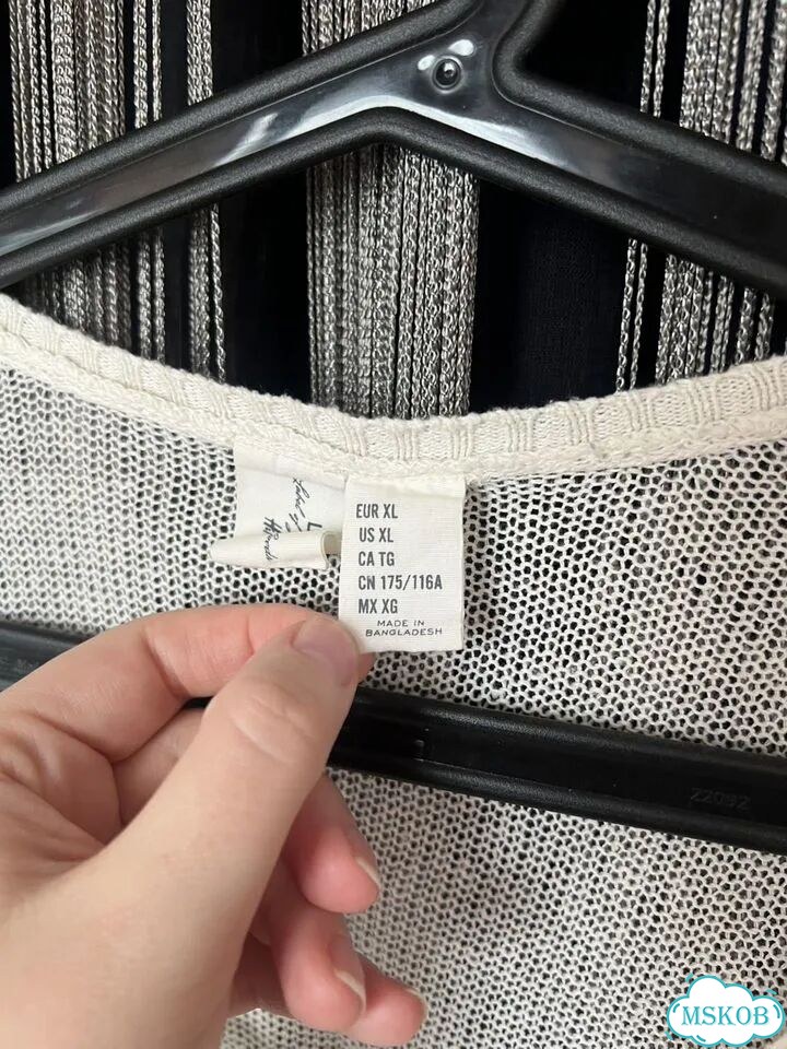 Кофта паутинка H&M, XL, лен хлопок фото 4