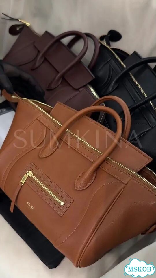 Сумка Celine Little Luggage бордовая фото 1