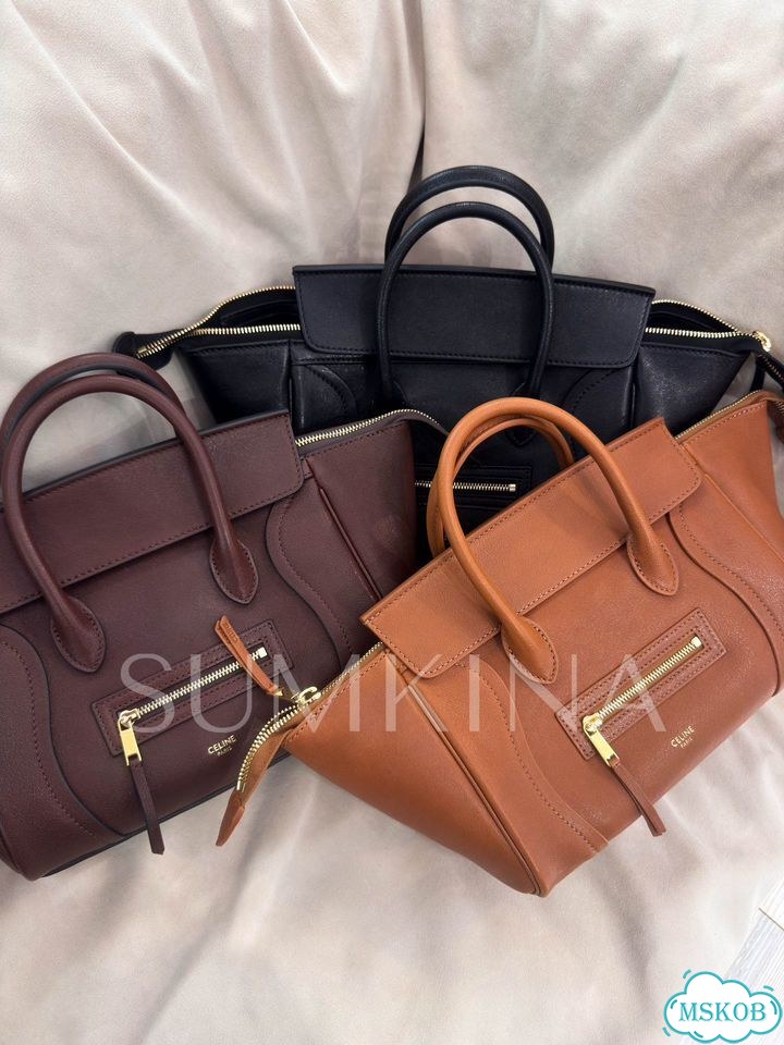 Сумка Celine Little Luggage бордовая фото 3