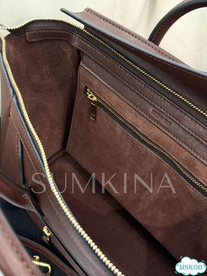 Сумка Celine Little Luggage бордовая фото 5