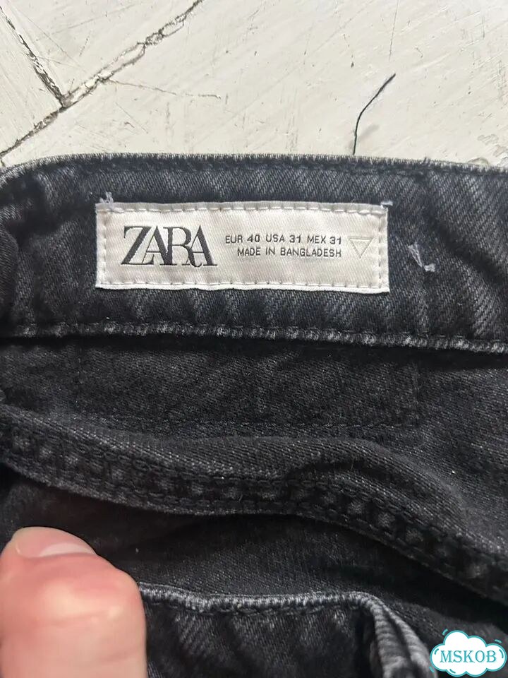 Zara flared zip джинсы фото 4