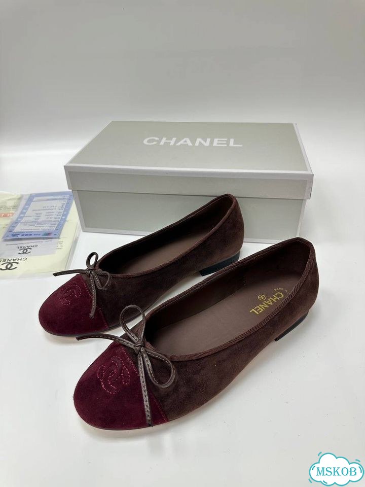 Балетки женские коричневые бордовые 36-40 Chanel фото 3