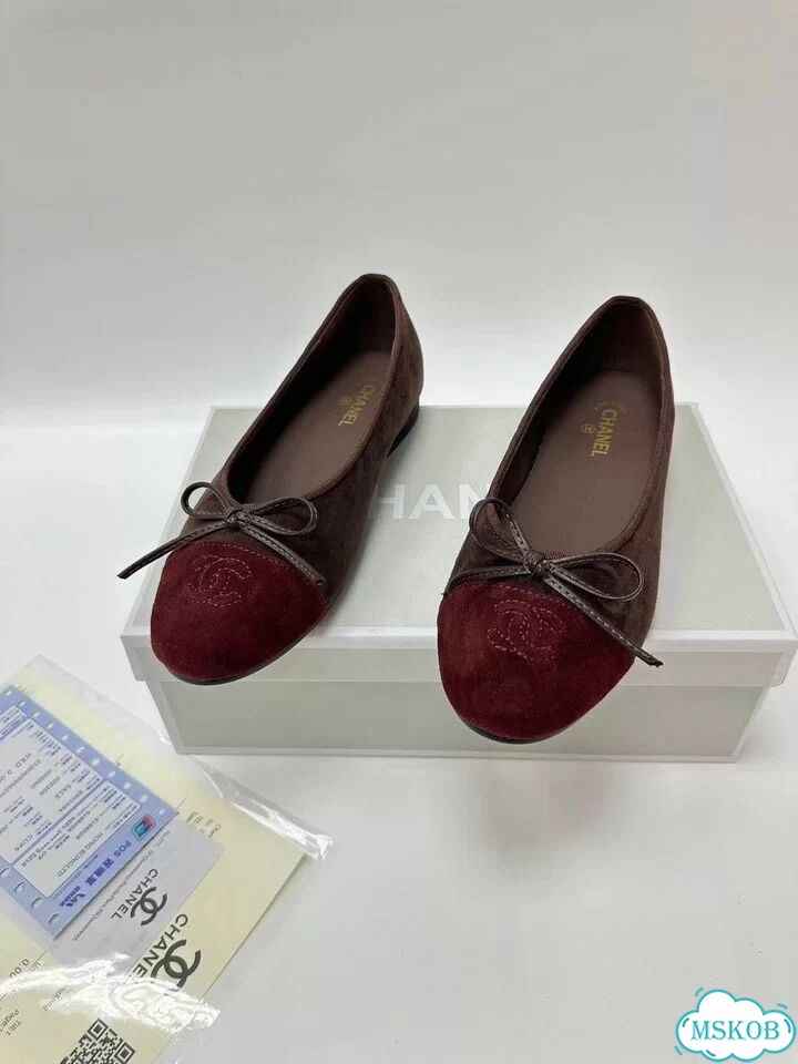 Балетки женские коричневые бордовые 36-40 Chanel фото 6