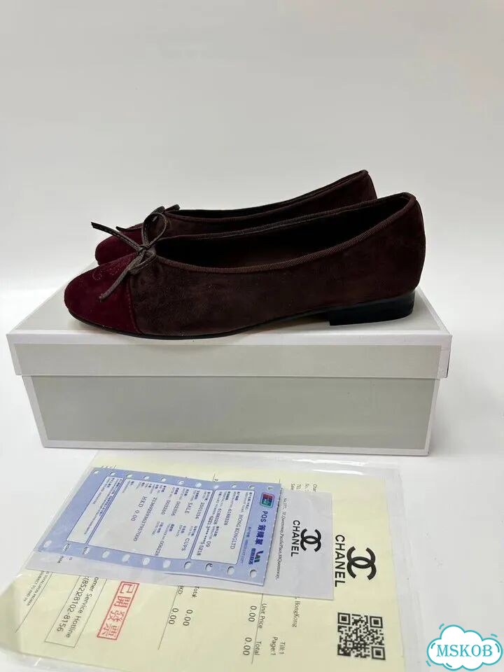 Балетки женские коричневые бордовые 36-40 Chanel фото 7