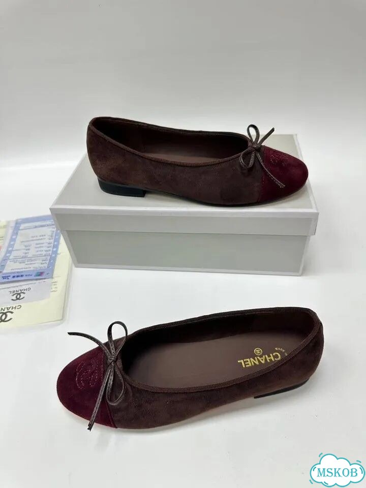 Балетки женские коричневые бордовые 36-40 Chanel фото 8