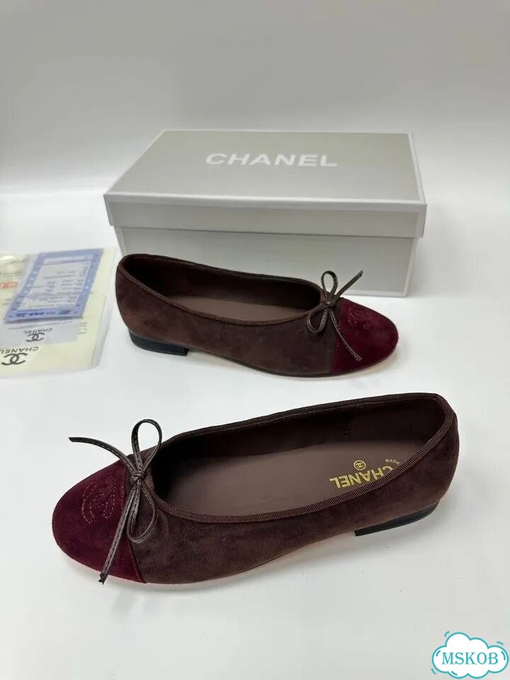 Балетки женские коричневые бордовые 36-40 Chanel фото 9