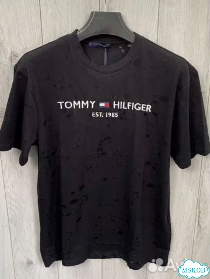 Футболка Tommy Hilfiger premium с потертостями фото 3