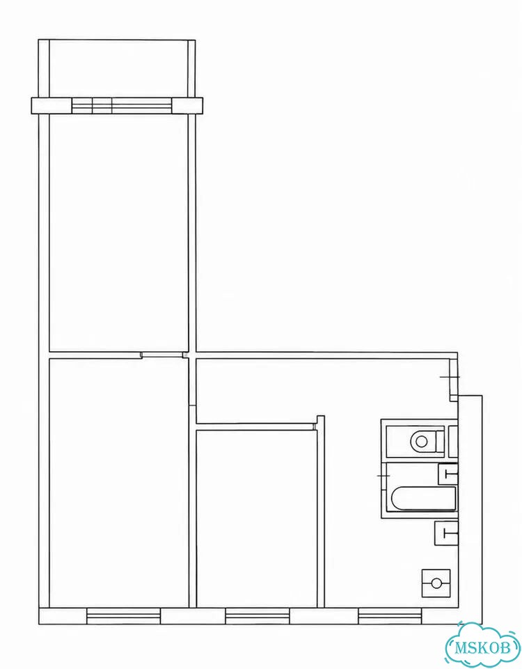 3-к. квартира, 65,6 м², 10/15 эт. фото 2