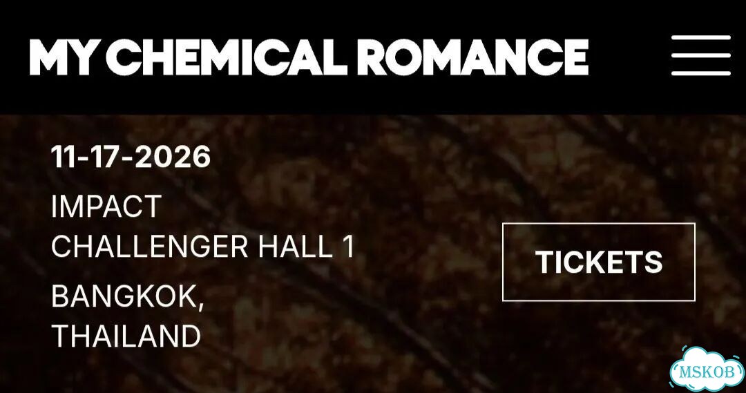 Билет на концерт My Chemical Romance 17.11 Бангкок фото 1