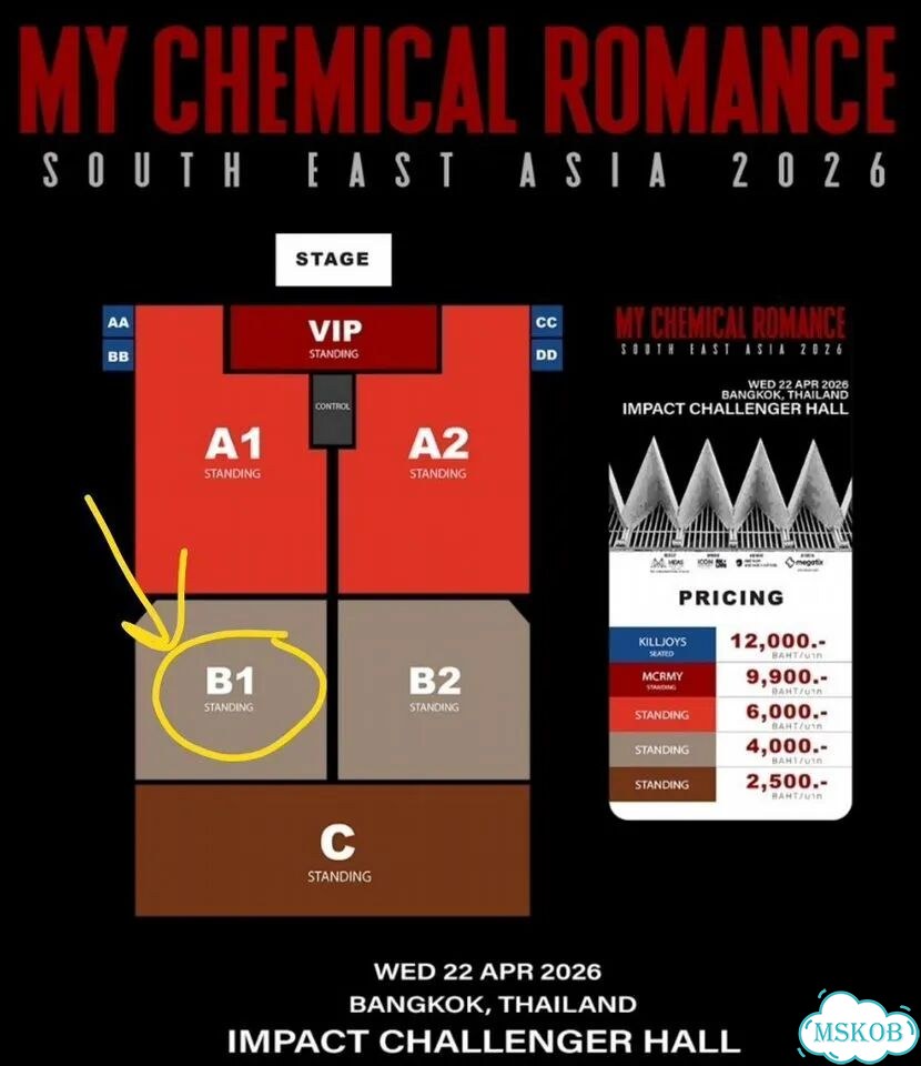 Билет на концерт My Chemical Romance 17.11 Бангкок фото 2