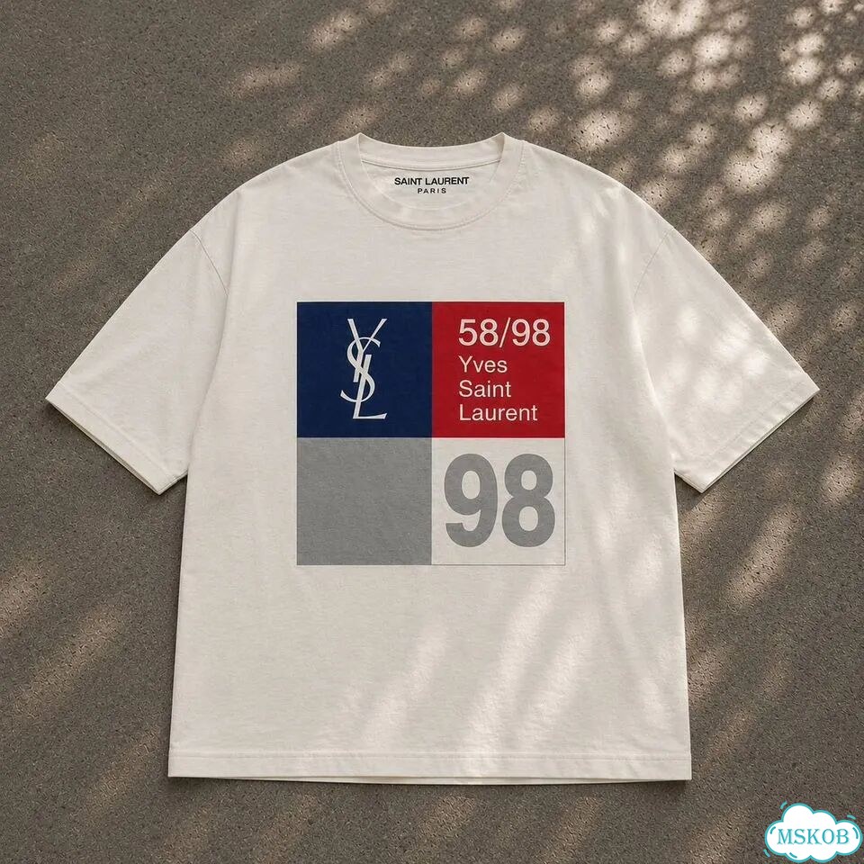 Футболка saint laurent chess TEE фото 1