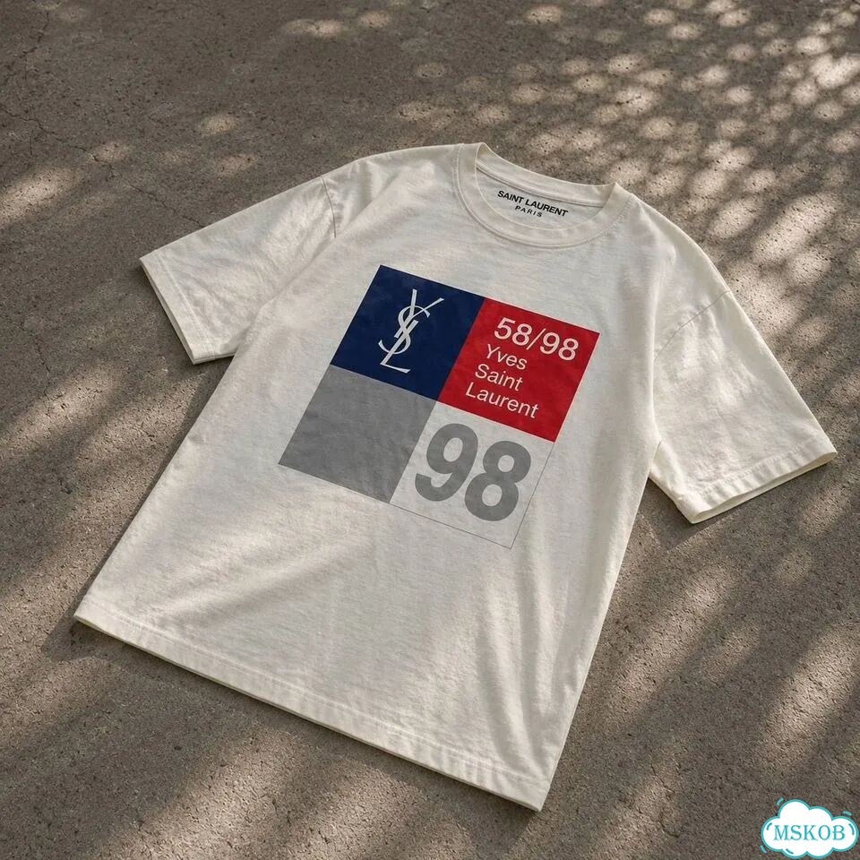 Футболка saint laurent chess TEE фото 3