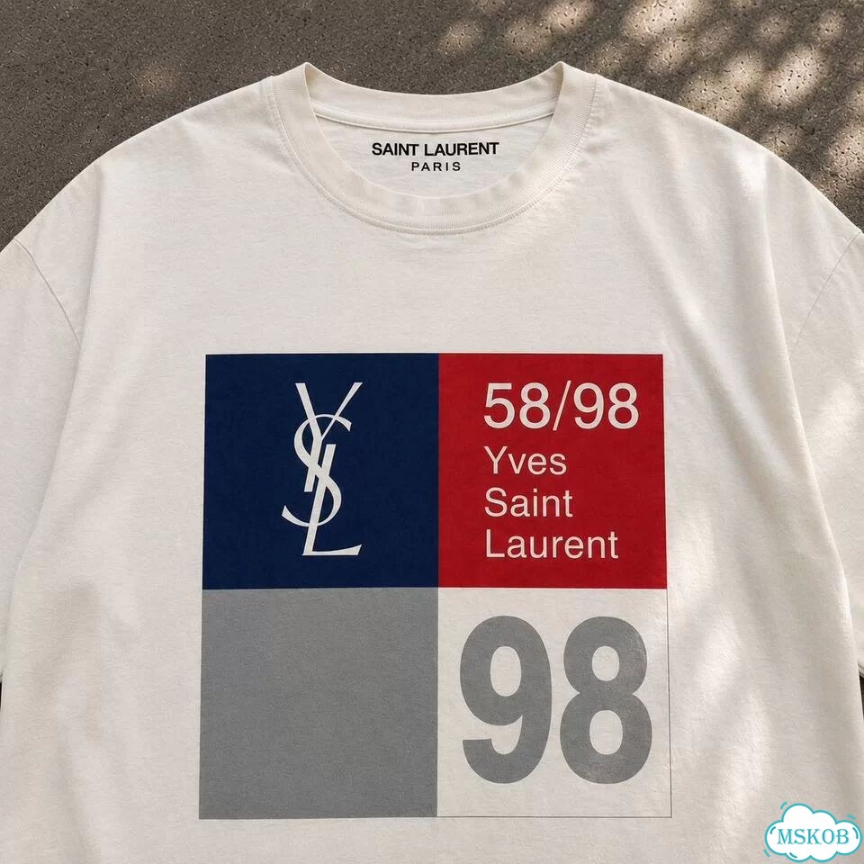 Футболка saint laurent chess TEE фото 4