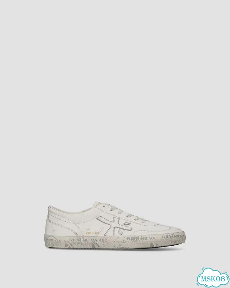 Кроссовки premiata david 8091 gold white фото 1