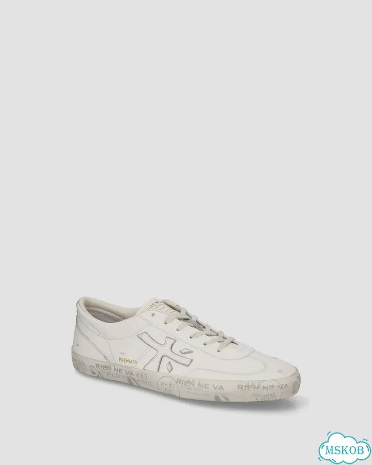 Кроссовки premiata david 8091 gold white фото 2