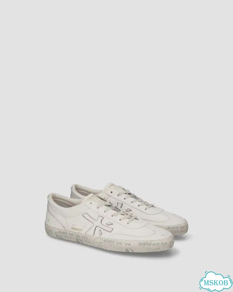 Кроссовки premiata david 8091 gold white фото 4