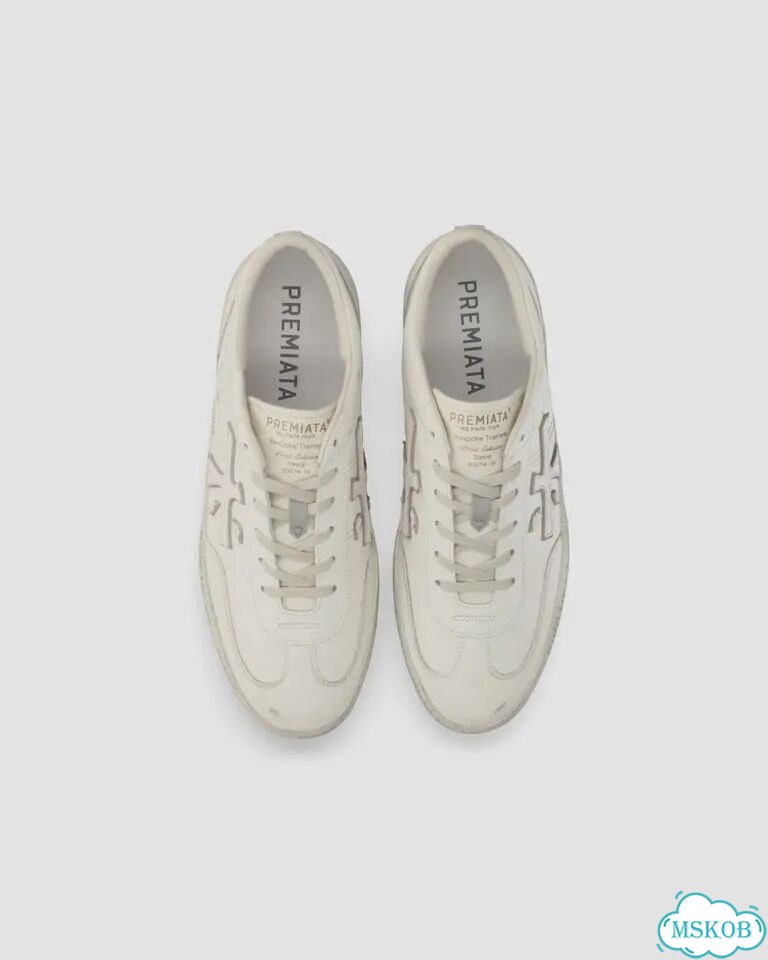 Кроссовки premiata david 8091 gold white фото 6