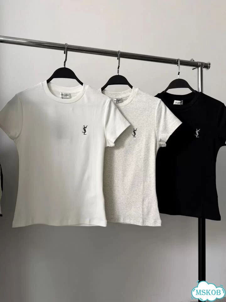 Базовые футболки YSL, 3 цв фото 7