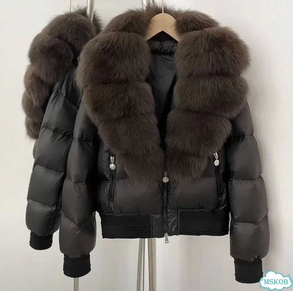 Куртка из пуха с натуральным мехом фото 1