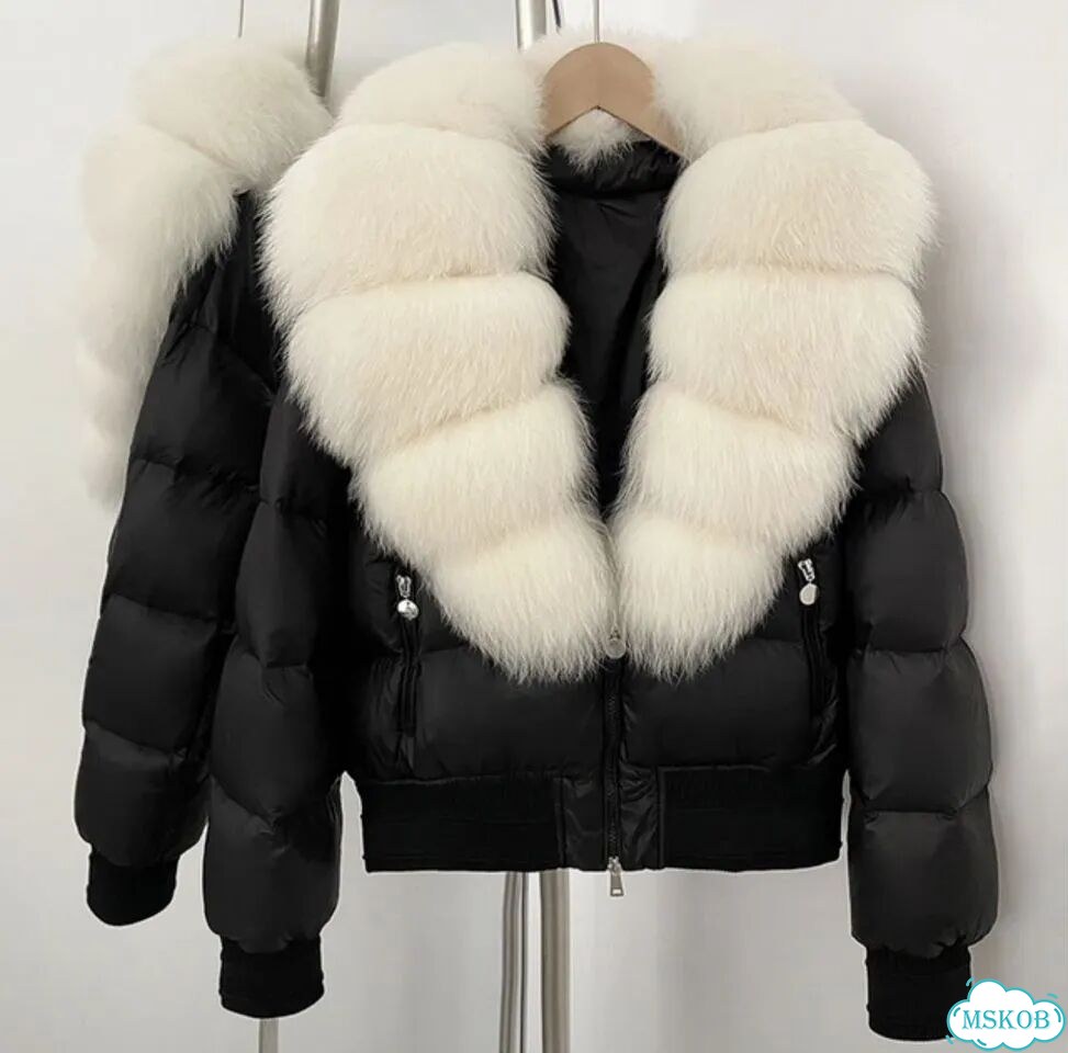Куртка из пуха с натуральным мехом фото 4