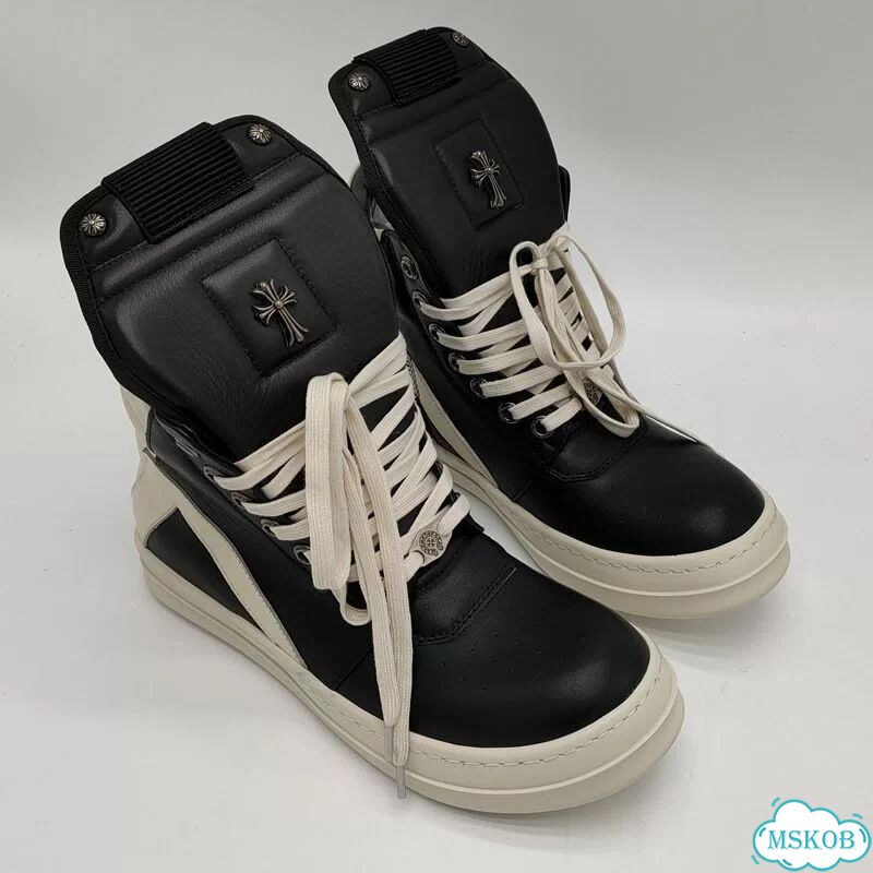 Кеды Rick Owens & Chrome Hearts low фото 2