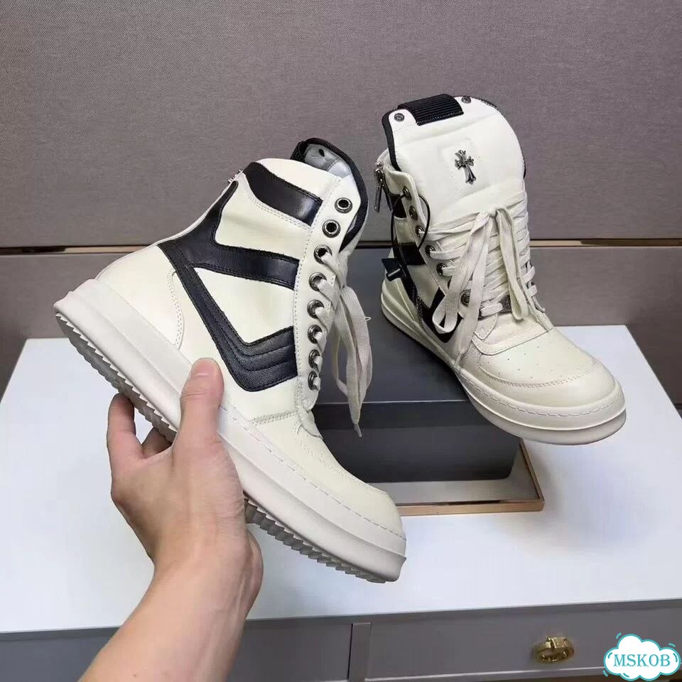 Кеды Rick Owens & Chrome Hearts low фото 4