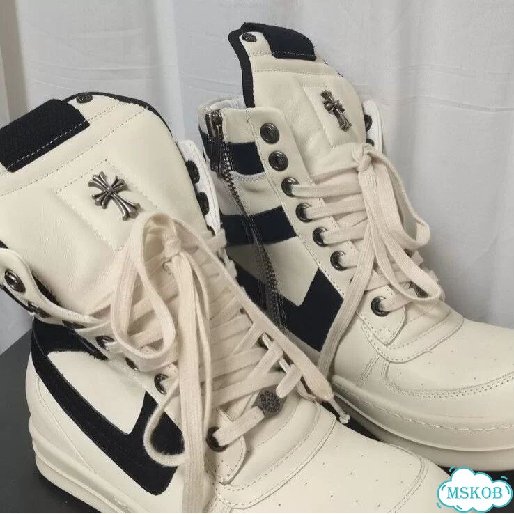 Кеды Rick Owens & Chrome Hearts low фото 5