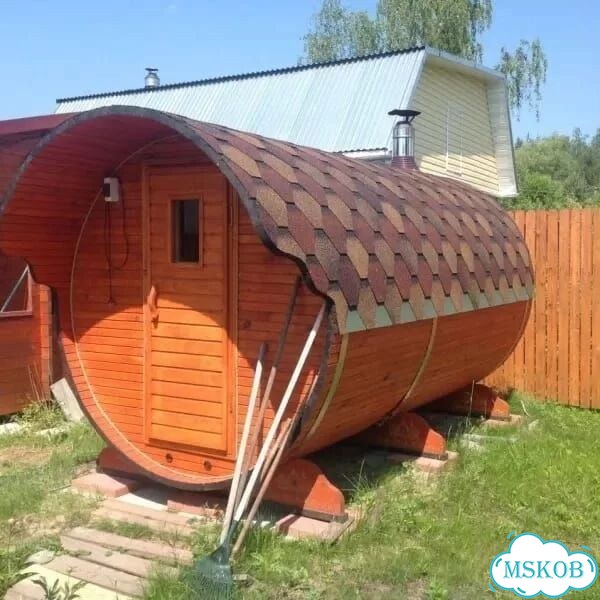 Купить баню бочку в Москве с установкой фото 1