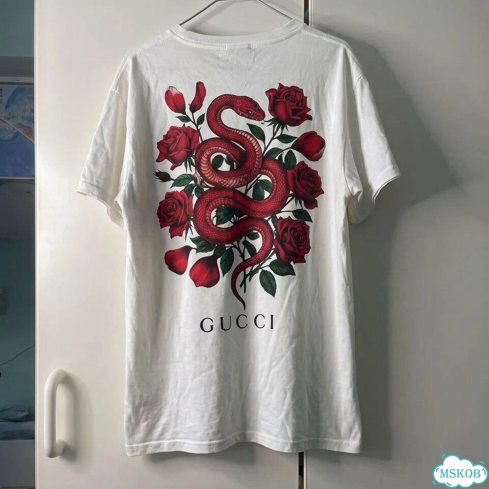 Футболка gucci Marmont red snake фото 3