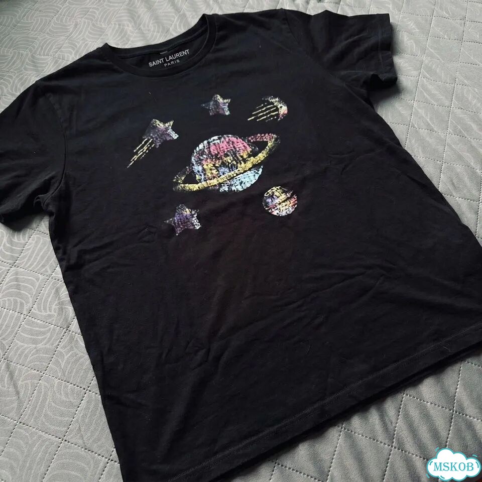 Футболка Saint Laurent Cosmic Saturn Stars фото 1