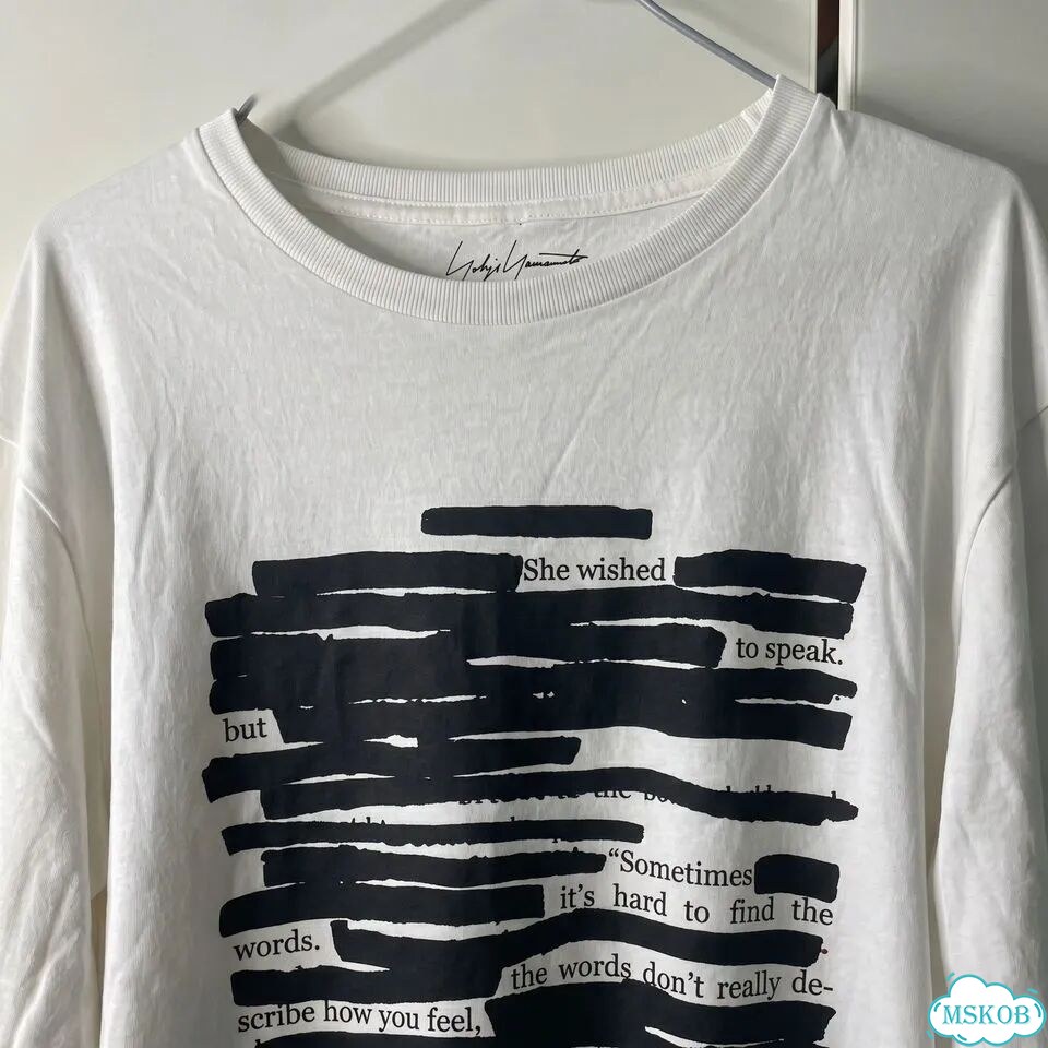 Лонгслив Yohji Yamamoto deleted items archived фото 3