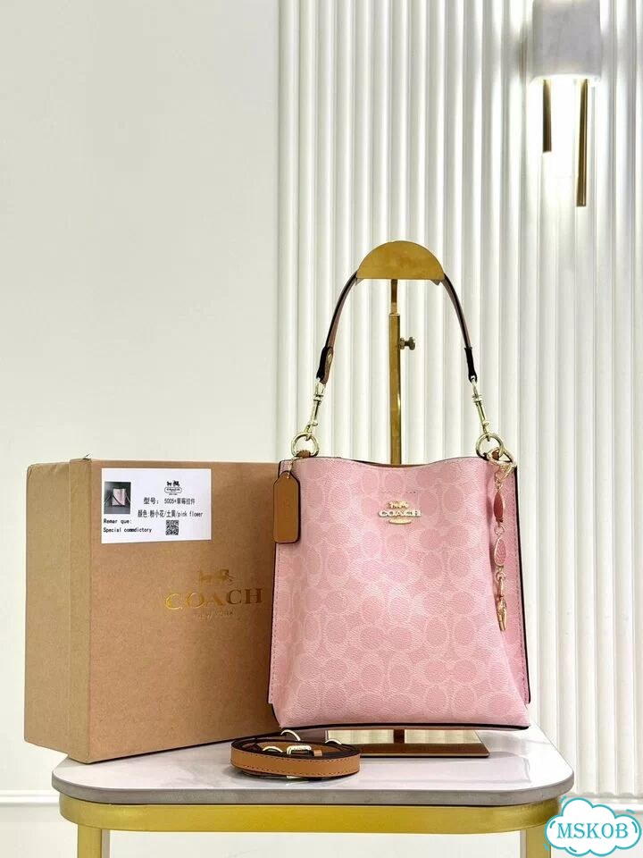 Сумка 2026 женская Coach бежевая мини фото 10