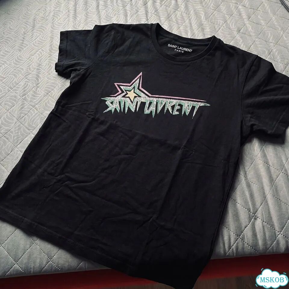 Футболка Saint Laurent Glitter Rock Star фото 1