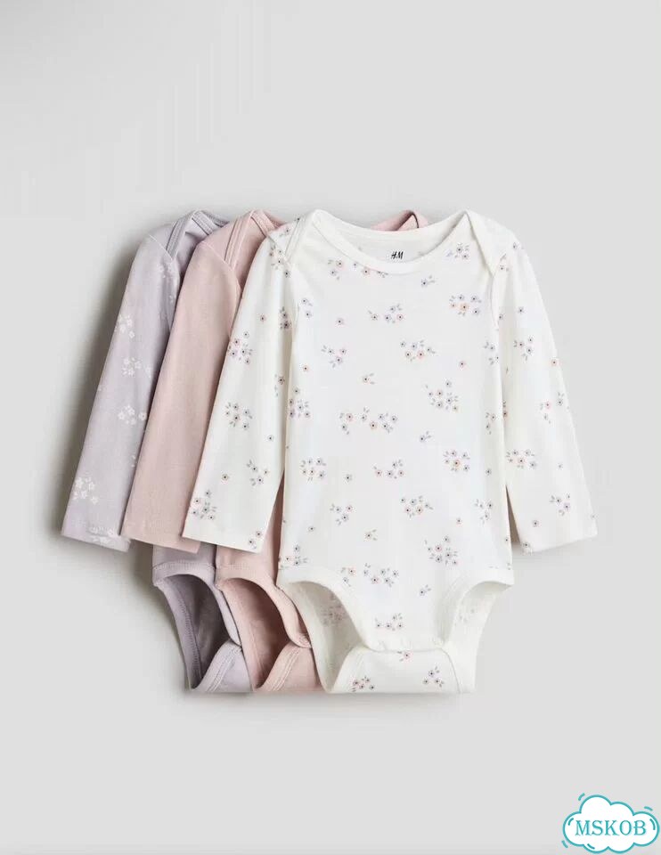 Боди hm 3шт 62 80 с дефектом фото 1