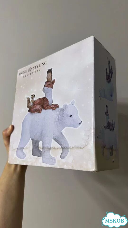 Статуэтка белый медведь home styling collection фото 1