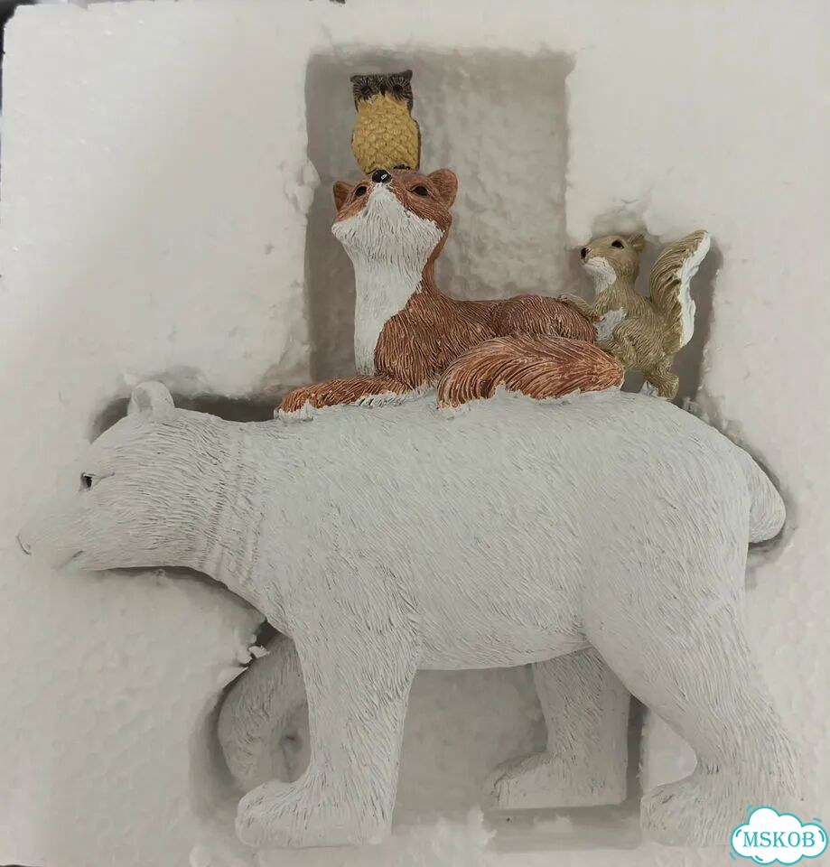 Статуэтка белый медведь home styling collection фото 3