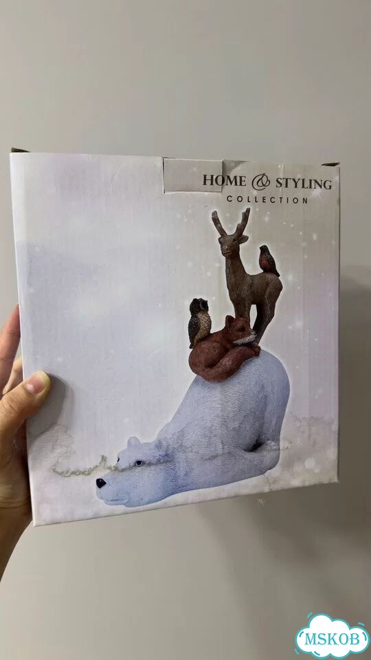 Статуэтка белый медведь home styling collection фото 4