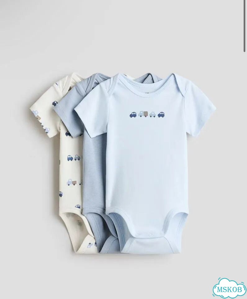 Боди hm 3шт 62 80 92 с дефектом фото 1