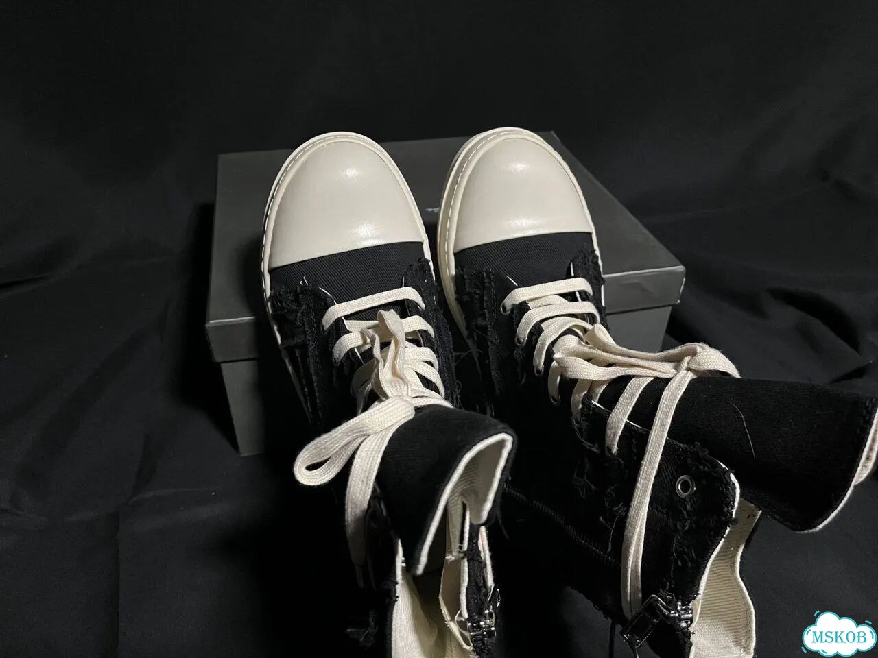 Rick owens ramones slashed черные фото 3