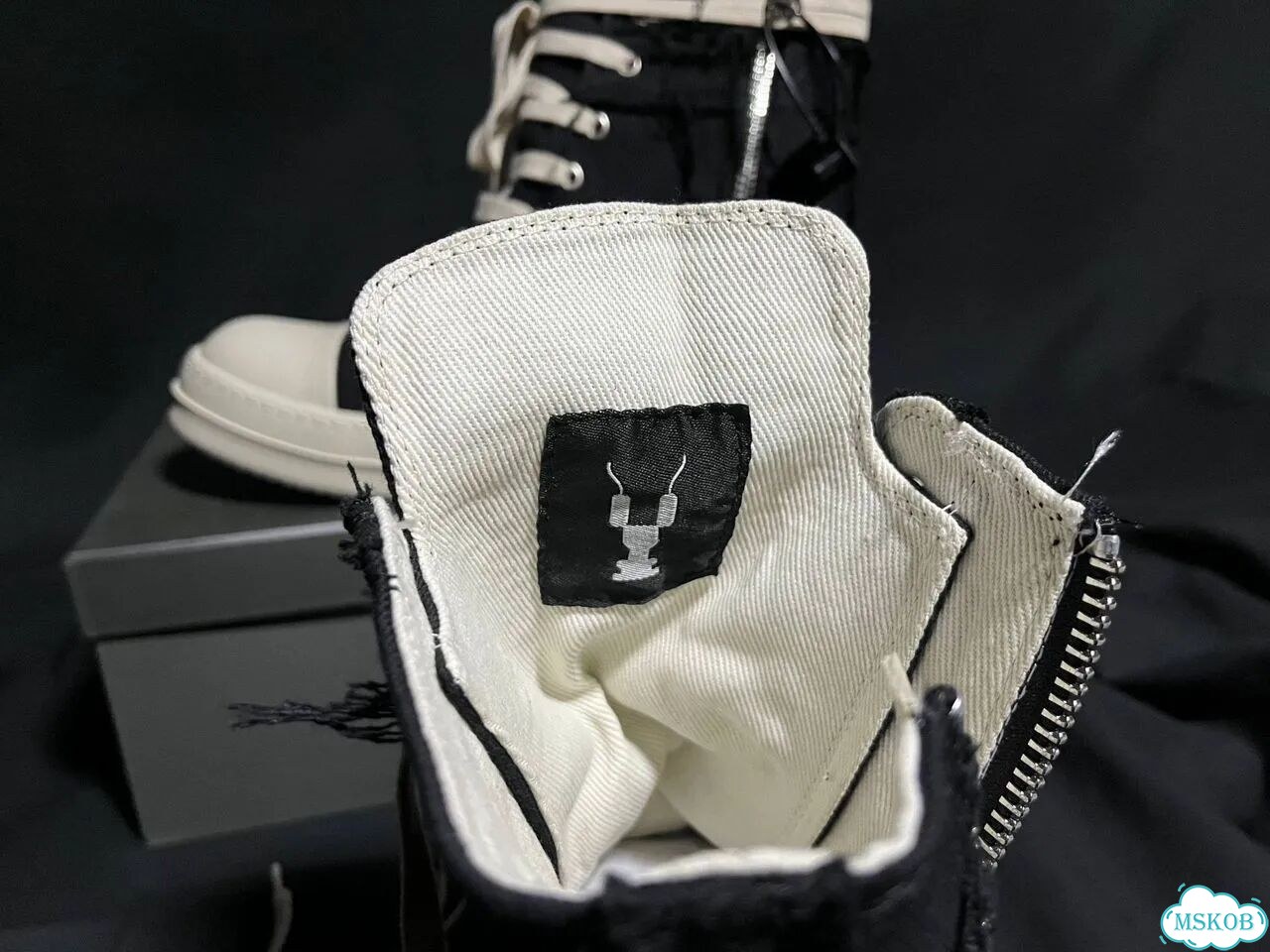 Rick owens ramones slashed черные фото 6