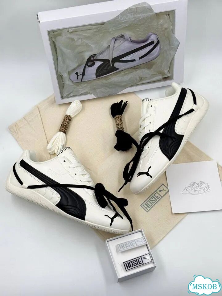 Кроссовки Rose x Puma Speedcat белые фото 5