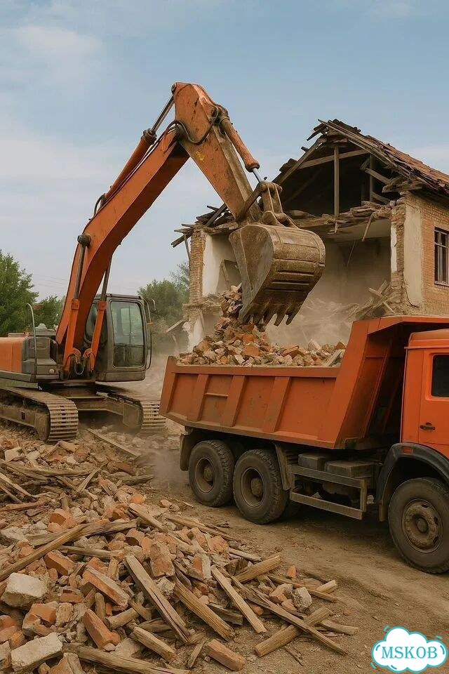 Снос старых домов с вывозом в Авсюнино фото 7