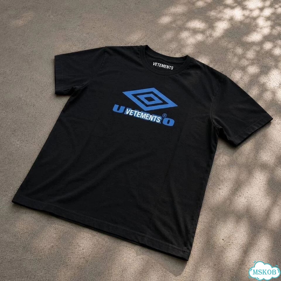 Футболка Vetements x Umbro черная фото 3